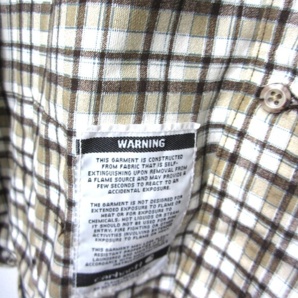 Carhartt FRC Shirt Mens 4XLT Brown Plaid Flame Resistant NFPA 2112 70E HRC2 - Picture 7 of 10